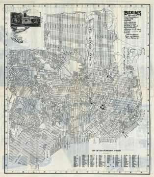 1930 Bekins Map or Plan of the City of San Francisco, California
