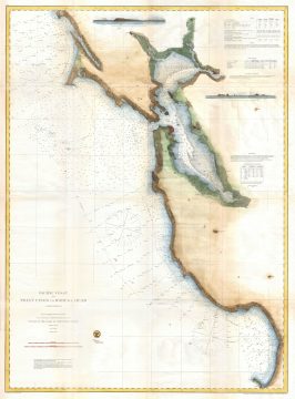 1866 U.S. Coast Survey Chart or Map of San Francisco Bay