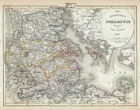 1852 Meyer Map of the Duchy of Schleswig