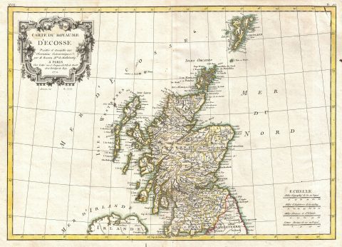 1772 Bonne Map of Scotland