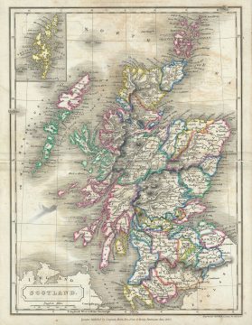 1822 Butler Map of Scotland