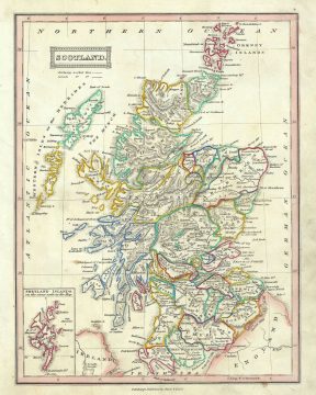 1845 Ewing Map of Scotland