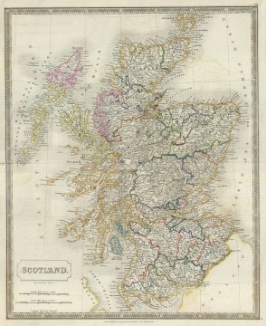 1835 Hall Map of Scotland