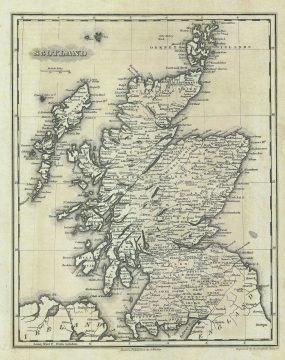 1828 Malte-Brun Map of Scotland