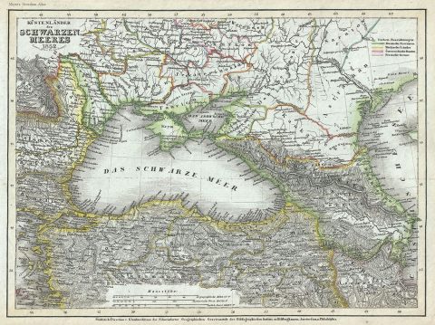 1852 Meyer Map of the Black Sea and Adjacent Countries