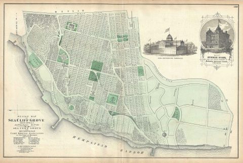 1873 Beers Map of Sea Cliff Grove,Long Island, New York