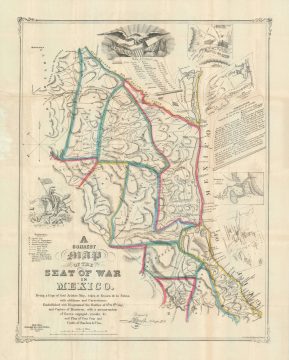 1847 Disturnell Map of Mexico during the Mexican-American War