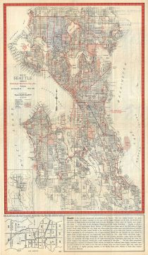 1948 Smith Map or Plan of Seattle, Washington