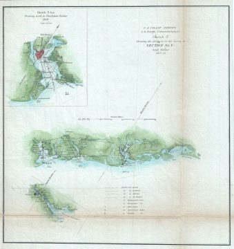 1851 U. S. Coast Survey Map of the South Carolina Coast from Bulls Bay to St. Helena Island