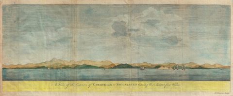 1745 Anson Map or Chart of Zihuatanejo Harbor, Mexico