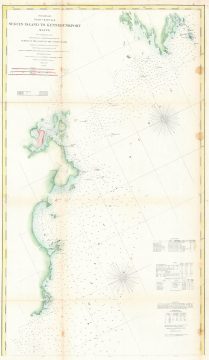 1859 U.S. Coast Survey Chart or Map of the Southern Coast of Maine