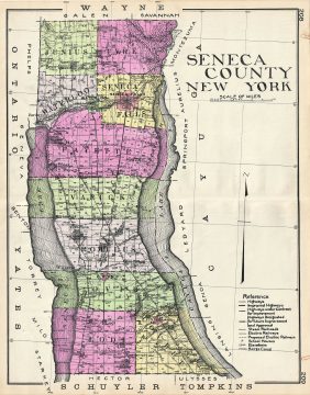 1912 Century Map of Seneca County, New York
