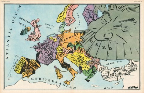 1952 Low Serio-Comic Map of Europe
