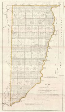 1796 Hutchins Map of Eastern Ohio: Seven Ranges of Townships