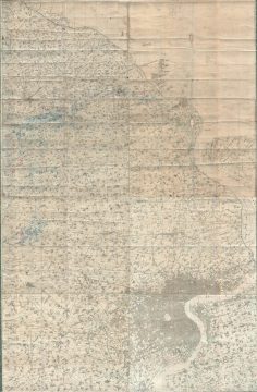 1937 Japanese Field Commander's Map of the Battle of Shanghai, China