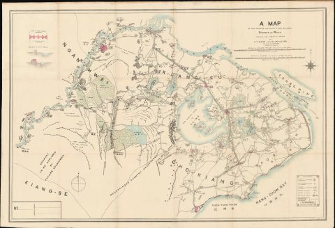 1893 Wade and Villard Hunting Map of Shanghai and its Environs