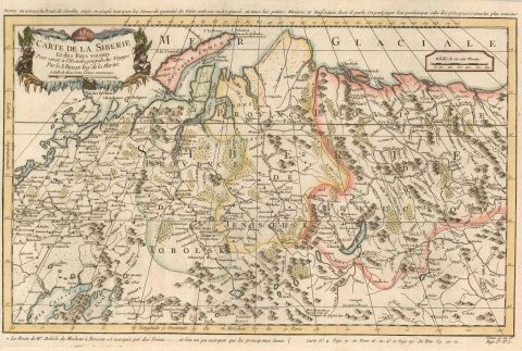 1780 Bellin Map of Siberia