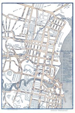 1957 B.O.A.C. and Chanrai City Plan or Map of Singapore