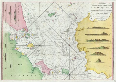 1794 Laurie and Whittle Map of Singapore, Malay, and Borneo