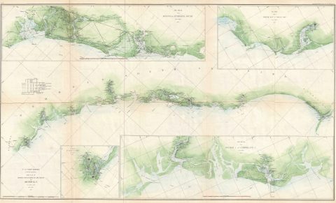 1859 U.S. Coast Survey Chart or Map of Coastal Georgia and South Carolina