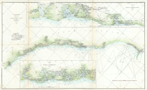 1859 U.S. Coast Survey Map of the Coast of Georgia and South Carolina