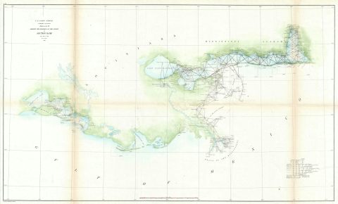 1860 U.S. Coast Survey Map of the Gulf Coast from Vermilion Bay to Mobile Bay