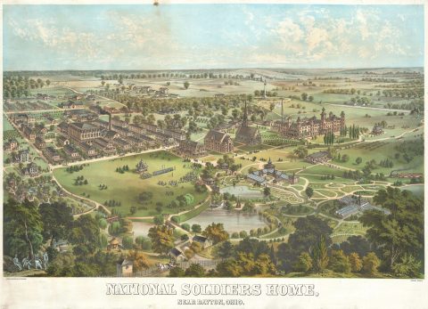 1878 Krebs View of the National Soldiers Home, Dayton, Ohio