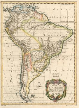 1780 Bellin Map of South America