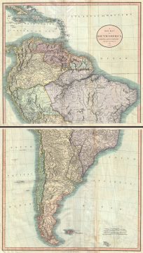 1807 Cary Map of  South America