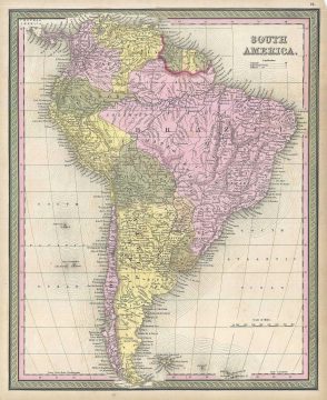 1849 Mitchell Map of South America