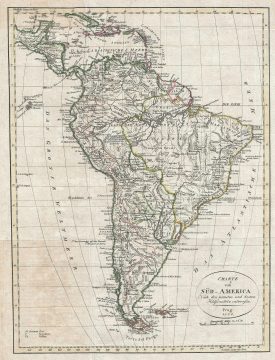 1820 Franz Pluth Map of South America