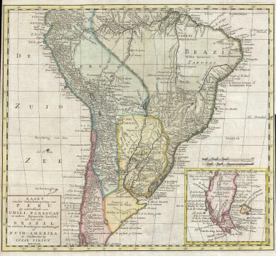 1765 Isaak Tirion Map of South America