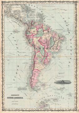 1861 Johnson Map of South America