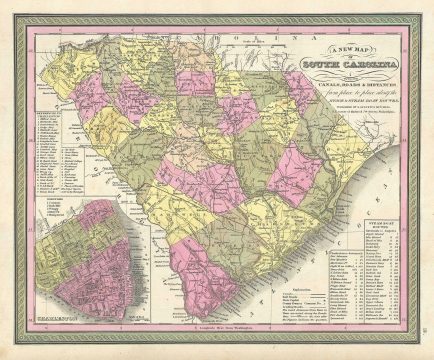 1849 Mitchell Map of South Carolina