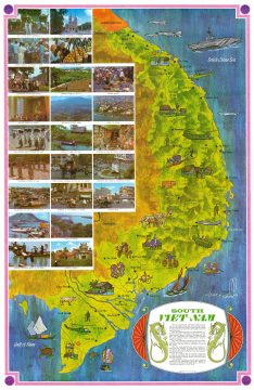 1966 Roberts Pictorial Map of South Vietnam