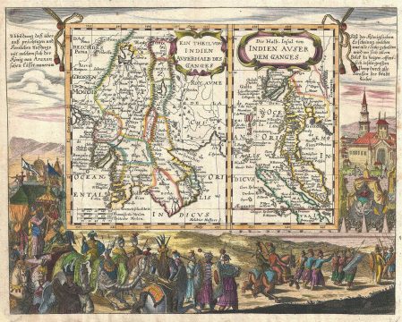 1687 Wagner Map of Southeast Asia (Malaya, Thailand, Singapore)