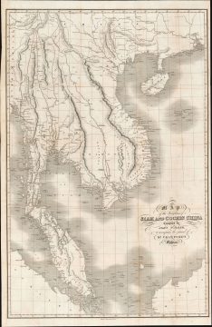 1828 Crawfurd / Walker Map of Southeast Asia - first accurate map of Thailand!