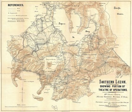 1900 Otis Map of Southern Luzon, the Philippines - Philippine-American War