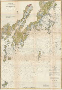 1873 U.S. Coast Survey Map of Muscle Ridge Channel, St. Georges River, Thomaston, Maine