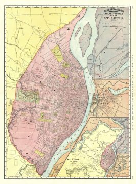 1891 Rand McNally Map or Plan of St. Louis, Missouri