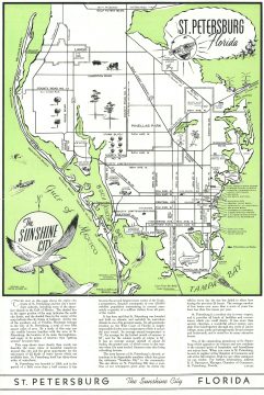 1953 Griffith and McCarthy Tourist Map of St. Petersburg, Florida
