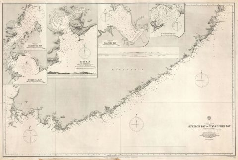 1868 Admiralty Nautical Map or Chart of Russian Manchuria
