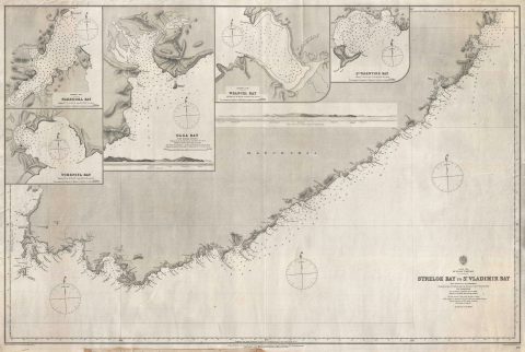 1868 Admiralty Nautical Map or Chart of Russian Manchuria