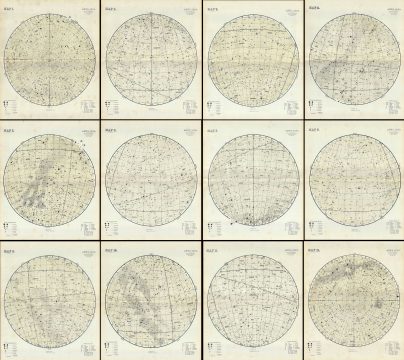 1880 Proctor Map or Chart of the Visible Stars (Set of 12 Maps)