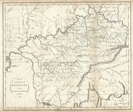 1794 Russell Map of Kentucky