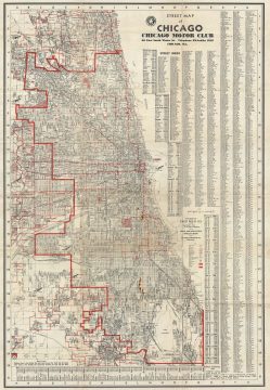 1929 Fred Wild Street Map or Plan of Chicago, Illinois