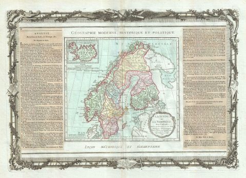 1786 Desnos and de la Tour Map of Scandinavia (Sweden and Norway)