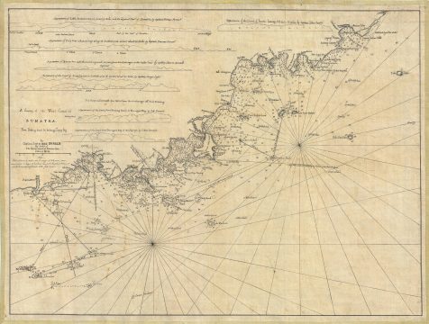 1820 John MacDonald Manuscript Nautical Map of Western Sumatra (vicinity of Pedang)