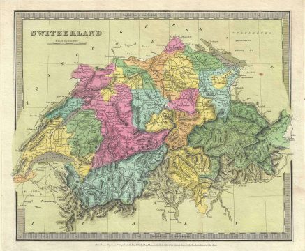 1834 Burr Map of Switzerland