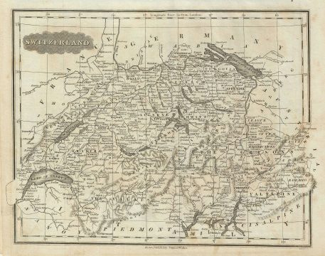 1828 Malte-Brun Map of Switzerland